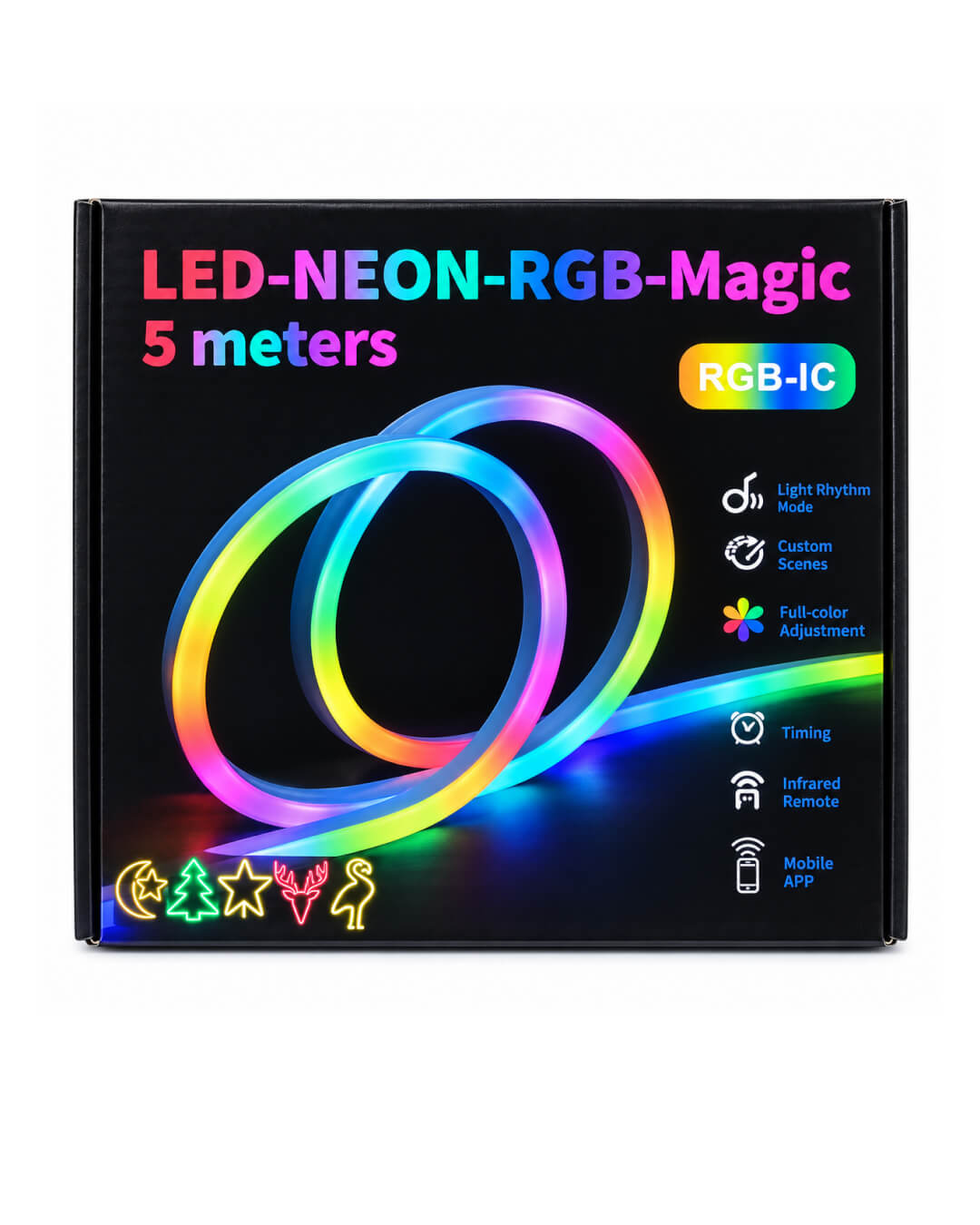 Cinta LED Neón RGB Magic 5 Metros con Efecto Multicolor